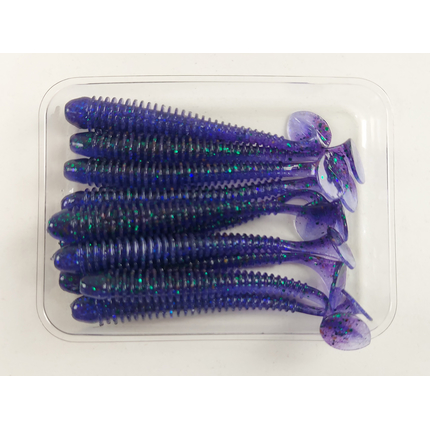 Силикон Keitech Swing Impact 2.5" (10 шт/упак) ц:408 electric june bug, Длина силикона: 2.5" (6.3 см), Расцветка силикона: 408 Electric June Bug, фото , изображение 7