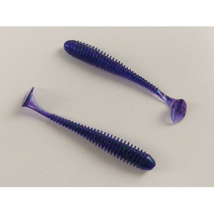 Силикон Keitech Swing Impact 2.5" (10 шт/упак) ц:408 electric june bug, Длина силикона: 2.5" (6.3 см), Расцветка силикона: 408 Electric June Bug, фото , изображение 4