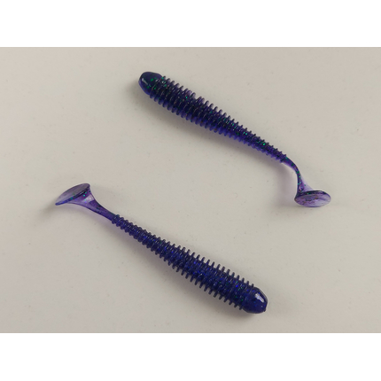 Силикон Keitech Swing Impact 2.5" (10 шт/упак) ц:408 electric june bug, Длина силикона: 2.5" (6.3 см), Расцветка силикона: 408 Electric June Bug, фото , изображение 5