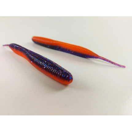 Силікон Keitech Sexy Impact 3.8" (10 шт/упак), колір:pal#09 violet fire, Довжина силікону: 3.8" (9.7 см), Колір силікону: PAL#09 Violet Fire, фото , изображение 6