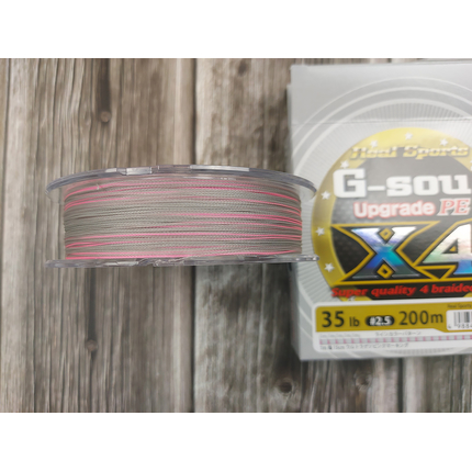 Шнур YGK G-Soul X4 Upgrade 200m #2.5/35lb к:сірий, Діаметр: #2.5/0.270mm, Розмотування: 200m, Колір: сірий, фото , изображение 3