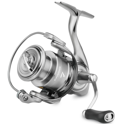 Котушка Select Chrome 2500 (6+1 підшипник) — спінінгова універсальна, легкий хід, Розмір шпулі: 2500, фото 