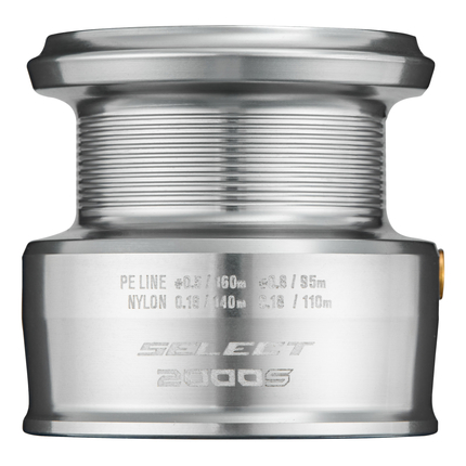 Котушка Select Chrome 2000S (6+1 підшипник) — спінінгова з низькопрофільною шпулею, для тонких шнурів, Розмір шпулі: 2000S, фото , изображение 5