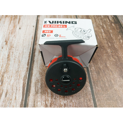 Котушка болонської вудки Viking Fishing Pro 65L (червона) з подовженою лапкою, Розмір шпулі: 65, Модель: червона з лапкою, фото , изображение 3