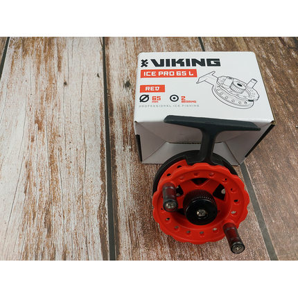 Котушка болонської вудки Viking Fishing Pro 65L (червона) з подовженою лапкою, Розмір шпулі: 65, Модель: червона з лапкою, фото , изображение 5