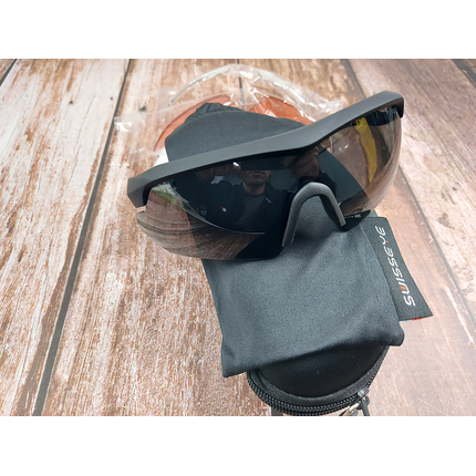Тактичні окуляри Swiss Eye Nighthawk (3 змінних лінзи + жорсткий футляр), оправа: чорна, Колір оправи: Чорний, фото , изображение 26