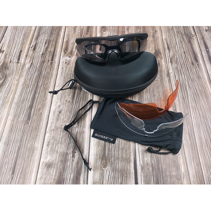 Окуляри балістичні Swiss Eye Blackhawk Pro ‑NEW, 3 компл. змінних лінз, футляр (діоптр. вставка), колір оправи:black, фото , изображение 15