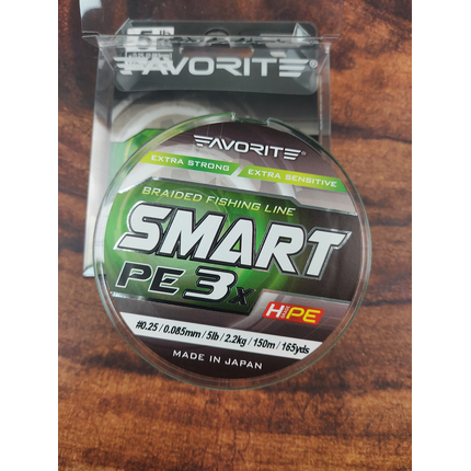Шнур Favorite Smart PE 3x 150м (l.green) #0.25/0.085mm 5lb/2.2kg, Діаметр: #0.25/0.085mm, Колір: зелений, фото , изображение 4