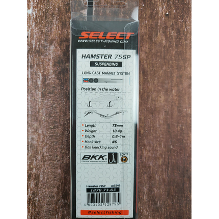 Воблер Select Hamster 75SP 75mm 10.4g S46 (0.8-1.0m), Размер/Вес: 75mm/10g, Цвет воблера: S46, фото , изображение 3