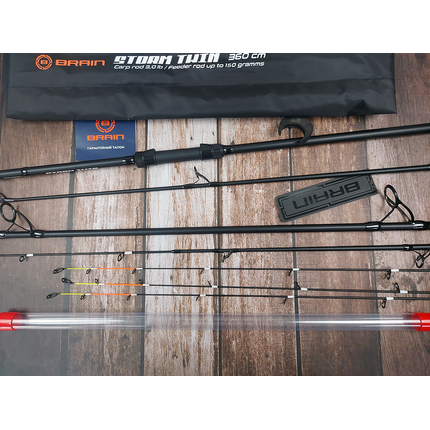 Карп-фідер Brain Storm Twin 3.60m 3.5lbs/max 150g (4 квівертипи), Модель: 3.6m 150g, фото , изображение 8