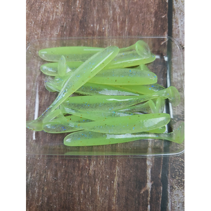 Силікон Keitech Easy Shiner 2" (12 шт/уп),, колір: ea#19 electric chart shad, Довжина силікону: 2" (5.1 см), Колір силікону: EA#19 Electric Chart Shad, фото , изображение 4