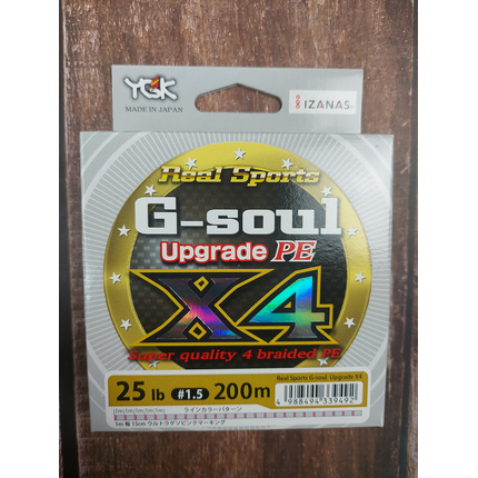 Шнур YGK G-Soul X4 Upgrade 200m #1.5/25lb ц:серый, Диаметр: #1.5/0.205mm, Размотка: 200m, Выберите цвет: серый, фото , изображение 3