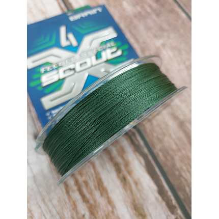 Шнур Brain Scout 4X 150m (deep green) 0.205мм 14,6kg, Діаметр: 0.205mm, Колір: deep green, фото , изображение 9