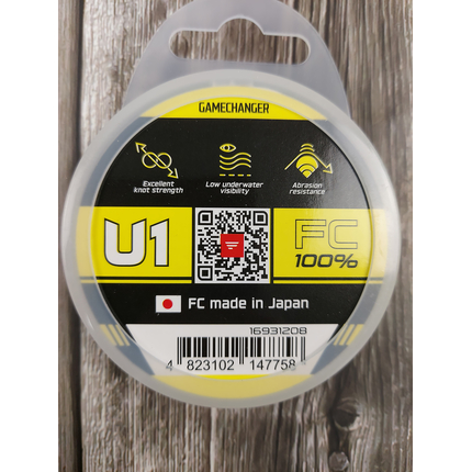 Флюорокарбон Favorite U1 FC 30m #1.0/0.165mm 4.2lb/1.92kg (Made in Japan), Діаметр: 0.16mm, Розмотування: 30m, фото , изображение 7