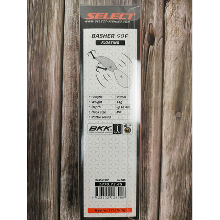 Воблер Select Basher 90F 90mm 14.0g S46 (max 4.0m), Розмір/Вага: 90mm/14g, Колір воблера: S46, фото , изображение 3
