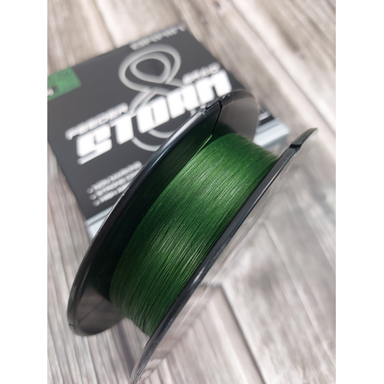 Шнур Brain Storm 8X (green) 150m 0.06mm 8lb/3.8kg, Діаметр: 0.06mm, Колір: зелений, фото , изображение 6
