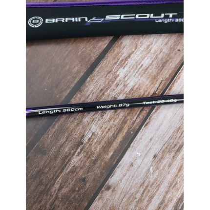 Маховое удилище Brain Scout SE Pole 4m, тест 20-40g. Поплавочное удилище без колец с коннектором, Довжина: 4m, Тип вудлища: без кільце (махове), фото , изображение 6