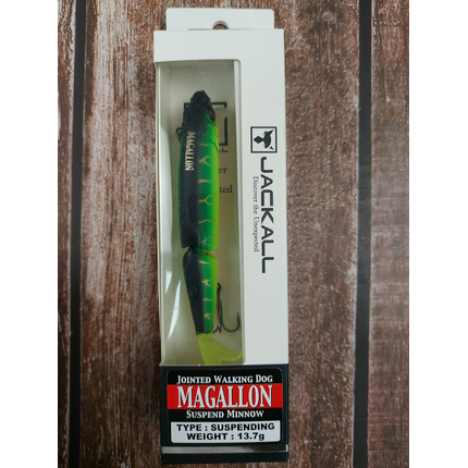 Воблер Jackall Magallon 113мм 13.7г Mat Tiger Suspending, Размер/Вес: 113мм/13.7г, Цвет воблера: Mat Tiger, фото , изображение 2