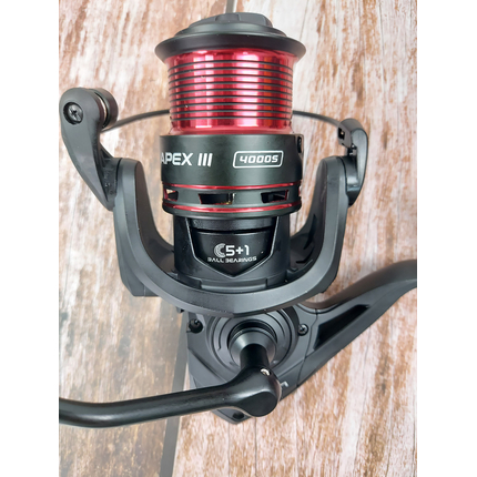 Котушка Brain Apex III Feeder 4000S / 5+1 підшипник / 4.9:1 — фідерна, металева шпуля, Розмір шпулі: 4000S, фото , изображение 11