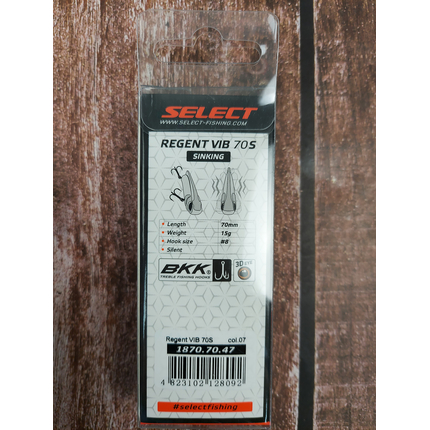 Воблер Select Regent Vib 70S 70mm 15.0g #07, Розмір/Вага: 70mm/15g, Колір воблера: col.07, фото , изображение 3