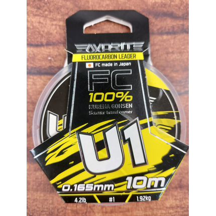 Флюорокарбон Favorite U1 FC 10m #1.0/0.165mm 4.2lb/1.92kg (Made in Japan), Діаметр: 0.16mm, Розмотування: 10m, фото , изображение 4