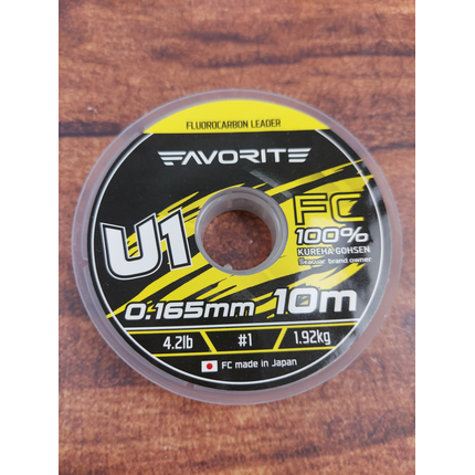 Флюорокарбон Favorite U1 FC 10m #1.0/0.165mm 4.2lb/1.92kg (Made in Japan), Діаметр: 0.16mm, Розмотування: 10m, фото , изображение 6
