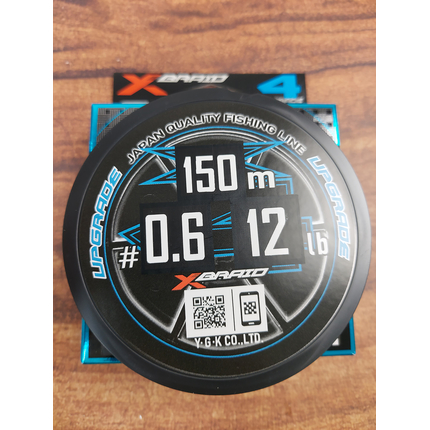 Шнур YGK X-Braid Upgrade X4 150m #0.6/0.128mm 12Lb/5.5kg, Діаметр: #0.6/0.128mm, Розмотування: 150m, фото , изображение 7