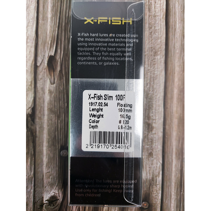 Воблер X-Fish Slim 100F 100mm 16.5g #120 (0.8-1.2m), Розмір/Вага: 100mm/16.5g, Колір воблера: 120, фото , изображение 4
