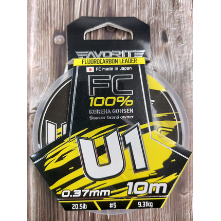 Флюорокарбон Favorite U1 FC 10m #5.0/0.37mm 20.5lb/9.31kg (Made in Japan), Діаметр: 0.37mm, Розмотування: 10m, фото , изображение 4