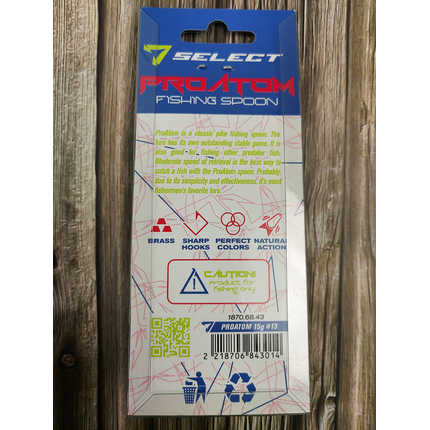 Блешня Select ProAtom 15.0g 65mm #13, Вага блешні: 15г, Колір блешні: 13, фото , изображение 4