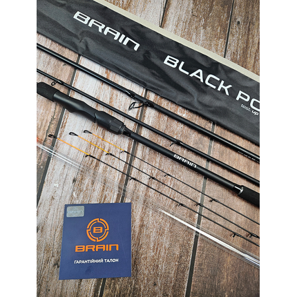 Фідер Brain Black Pond 3.0м / 20–40гр — пікер для ставків і каналів, Модель: 3.0m 20-40g, фото , изображение 2
