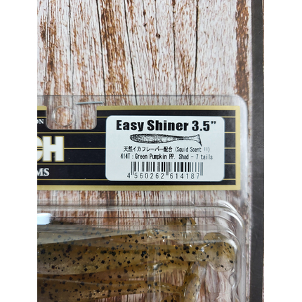 Силікон Keitech Easy Shiner 3.5", колір:414 green pumpkin pp.shad, Довжина силікону: 3.5" (8.9 см), Колір силікону: 414 Green Pumpkin PP.Shad, фото , изображение 5