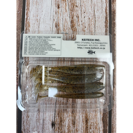 Силікон Keitech Easy Shiner 3.5", колір:414 green pumpkin pp.shad, Довжина силікону: 3.5" (8.9 см), Колір силікону: 414 Green Pumpkin PP.Shad, фото , изображение 6