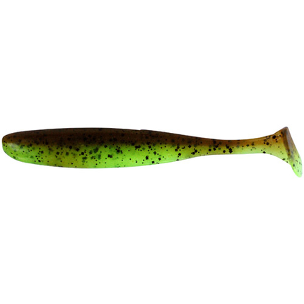 Силікон Keitech Easy Shiner 3" (10 шт/упак), колір:401 greenpumpkinpp.chart, Довжина силікону: 3" (7.6 см), Колір силікону: 401 Green Pumpkin/Chartreuse, фото , изображение 2