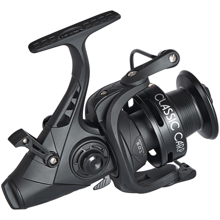 Котушка Brain Classic Carp 4000, підшип. 4+1, з бейтранером (ручка вкручується в головну пару), 5.0:1, Розмір шпулі: 4000, Тип котушки: з бейтранером, фото 