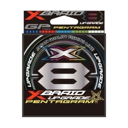 Шнур YGK X-Braid Upgrade X8 Pentagram 200m #0.6/0.128mm 14Lb/6.3kg, Діаметр: #0.6/0.128mm, Розмотування: 200m, фото 