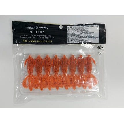 Силикон Keitech Crazy Flapper 2.8" (8 шт/упак) ц:ea#13 spicy mustard/blue, Длина силикона: 2.8" (7.1 см), Расцветка силикона: EA#13 Spicy Mustard/Blue, фото , изображение 6