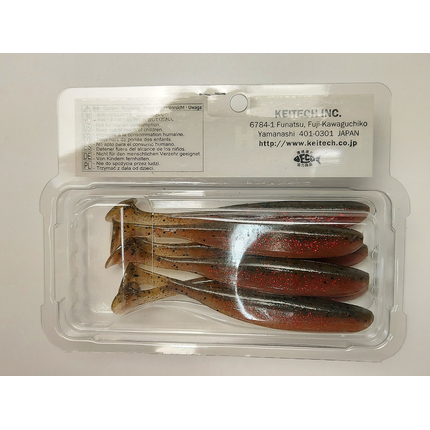 Силикон Keitech Easy Shiner 4.5" (6 шт/упак) ц:404 red crawdad, Длина силикона: 4.5" (11.4 см), Расцветка силикона: 404 Red Crawdad, фото , изображение 11