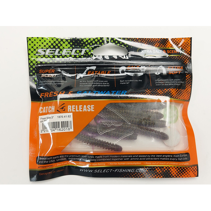 Силікон Select Freek Slim 3" col.888 (7 шт/пак), Длина силикона: 3" (7.62 см), Расцветка силикона: 888, фото , изображение 4