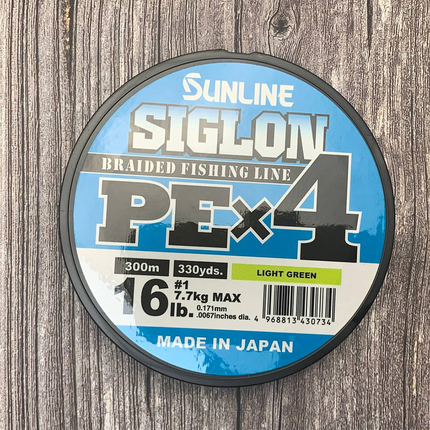 Шнур Sunline Siglon PE х4 150m (салат.) #1.0/0.171mm 16lb/7.7kg, Диаметр: #1.0/0.171mm, Размотка: 150m, Выберите цвет: салатовый, фото , изображение 3