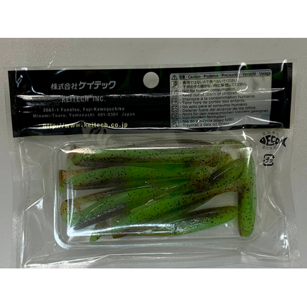 Силікон Keitech Easy Shiner 3" (10 шт/упак), колір:401 greenpumpkinpp.chart, Довжина силікону: 3" (7.6 см), Колір силікону: 401 Green Pumpkin/Chartreuse, фото , изображение 8