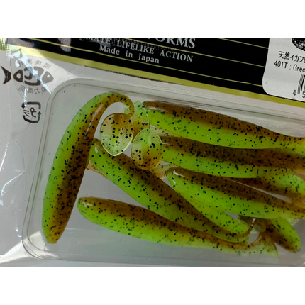 Силікон Keitech Easy Shiner 3" (10 шт/упак), колір:401 greenpumpkinpp.chart, Довжина силікону: 3" (7.6 см), Колір силікону: 401 Green Pumpkin/Chartreuse, фото , изображение 11