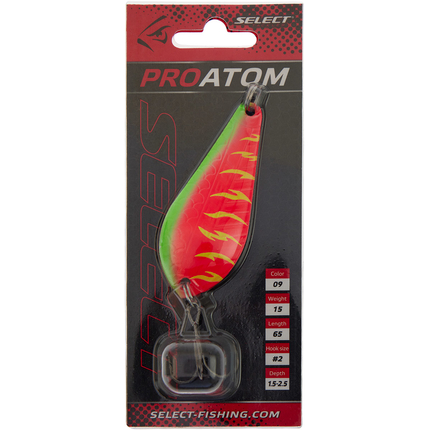 Блешня Select ProAtom 15.0g 65mm #09, Вага блешні: 15г, Колір блешні: 09, фото , изображение 2