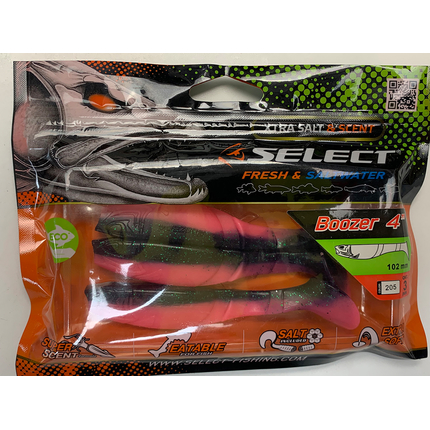 Силікон Select Boozer 4" col.205 (3 шт/упак), Довжина силікону: 4.0" (10.16 см), Колір силікону: 205, фото , изображение 7