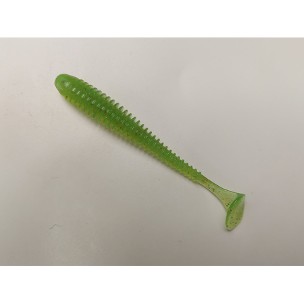 Силікон Keitech Swing Impact 3" (10 шт/упак), колір:424 lime chartreuse, Довжина силікону: 3" (7.6 см), Колір силікону: 424 Lime Chartreuse, фото , изображение 2