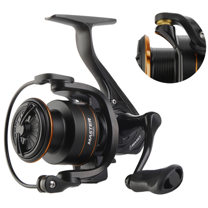 Котушка Select Master 3500 (4+1 підшипник, 5.2:1) — потужна спінінгова котушка, для джига та воблерів, Розмір шпулі: 3500, фото , изображение 2
