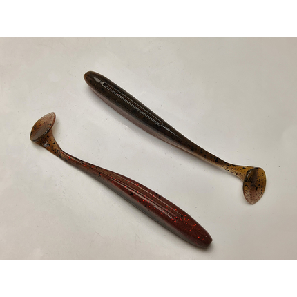 Силикон Keitech Easy Shiner 4.5" (6 шт/упак) ц:404 red crawdad, Длина силикона: 4.5" (11.4 см), Расцветка силикона: 404 Red Crawdad, фото , изображение 5