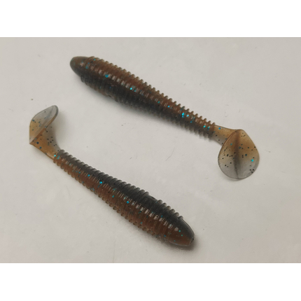 Силікон Keitech Swing Impact FAT 2.8" (8 шт/упак), колір:405 smoke cinnamon, Довжина силікону: 2.8" (7.1 см), Колір силікону: 405 Smoke Cinnamon, фото , изображение 4