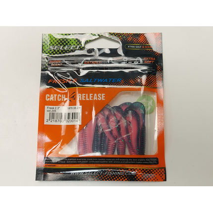 Силікон Select Freek 2.3" col.205 (8 шт/упак), Довжина силікону: 2.3" (4.3 см), Колір силікону: 205, фото , изображение 11