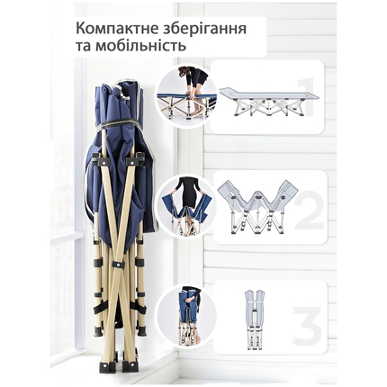 Міцна армійська розкладачка сталева. Розкладачка військова до 150 кг (колір сірий), Конструкція ліжка: Павук, фото , изображение 10
